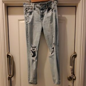 American eagle hi rise jegging light wash 14R